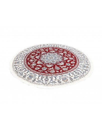 Tappeto Nain Kashmar Persia bianco grigio 198x204