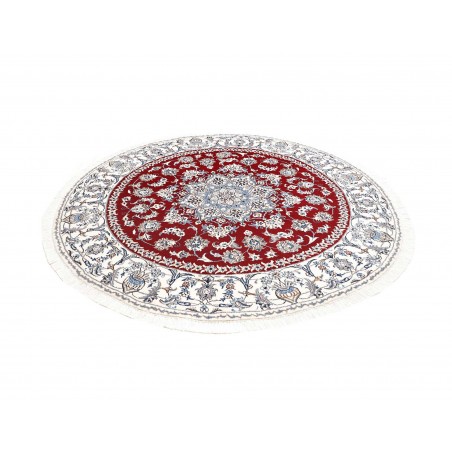 Tappeto Nain Kashmar Persia bianco grigio 198x204