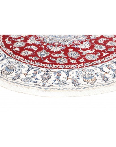 Tappeto Nain Kashmar Persia bianco grigio 198x204