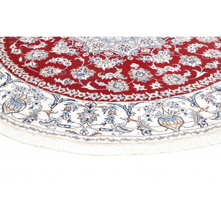 Tappeto Nain Kashmar Persia bianco grigio 198x204