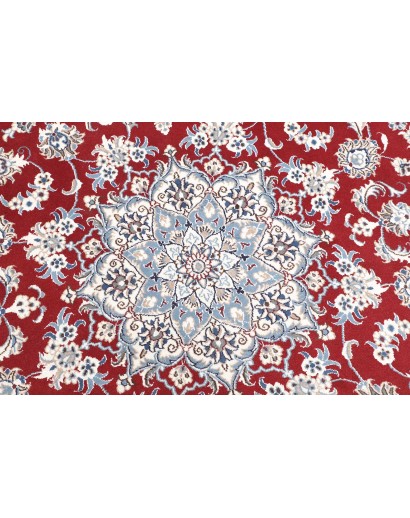 Tappeto Nain Kashmar Persia bianco grigio 198x204