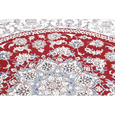 Tappeto Nain Kashmar Persia bianco grigio 198x204