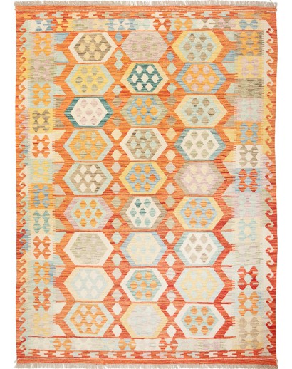 Tappeto Kilim Afghanistan giallo 173x240