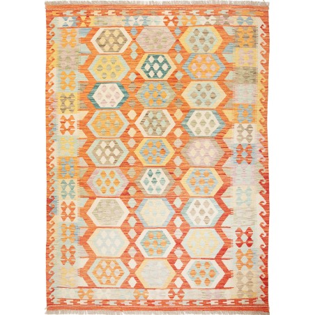 Tappeto Kilim Afghanistan giallo 173x240
