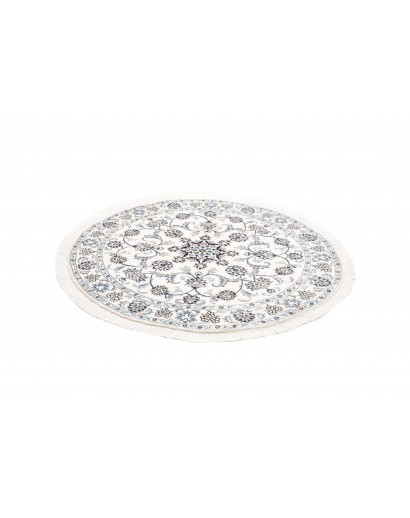 Tappeto Nain Kashmar Persia bianco azzurro 140x142