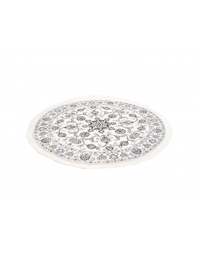 Tappeto Nain Kashmar Persia bianco azzurro 140x142