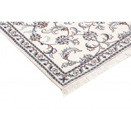 Tappeto Nain Kashmar Persia bianco grigio 77x380
