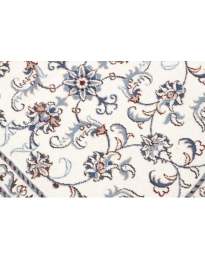 Tappeto Nain Kashmar Persia bianco grigio 77x380