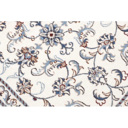 Tappeto Nain Kashmar Persia bianco grigio 77x380