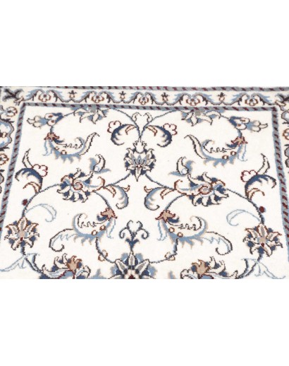 Tappeto Nain Kashmar Persia bianco grigio 77x380