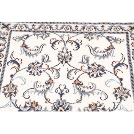 Tappeto Nain Kashmar Persia bianco grigio 77x380