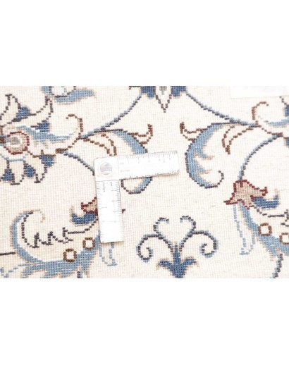 Tappeto Nain Kashmar Persia bianco grigio 77x380