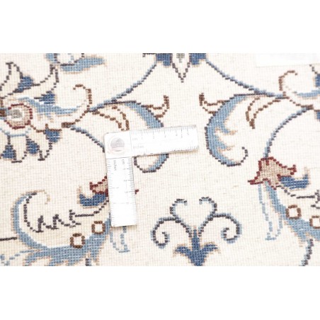 Tappeto Nain Kashmar Persia bianco grigio 77x380