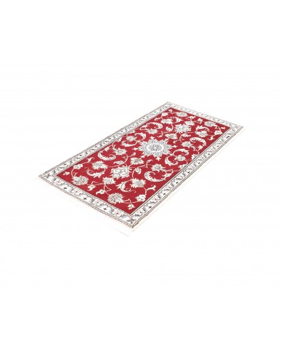 Tappeto Nain Kashmar Persia bianco marrone 70x138