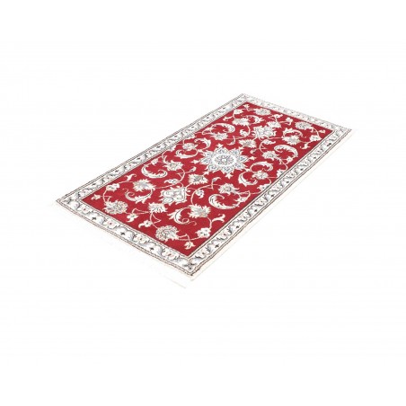 Tappeto Nain Kashmar Persia bianco marrone 70x138