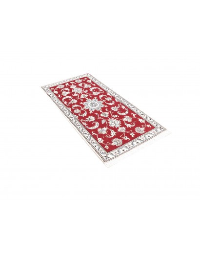 Tappeto Nain Kashmar Persia bianco marrone 70x138