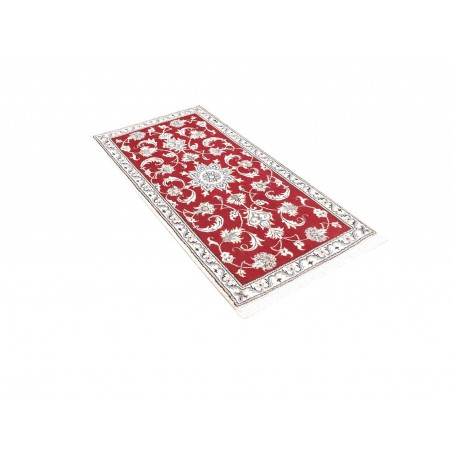 Tappeto Nain Kashmar Persia bianco marrone 70x138