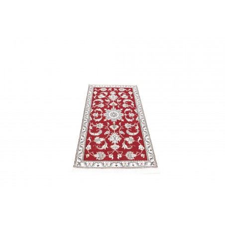 Tappeto Nain Kashmar Persia bianco marrone 70x138
