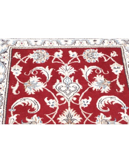 Tappeto Nain Kashmar Persia bianco marrone 70x138
