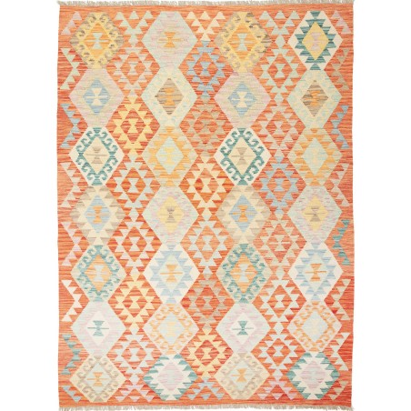 Tappeto Kilim Afghanistan giallo rosso 178x240