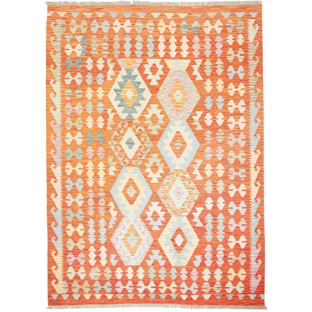 Tappeto Kilim Afghanistan marrone giallo 176x240