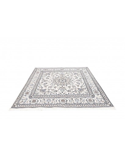 Tappeto Nain Kashmar Persia beige azzurro 194x200