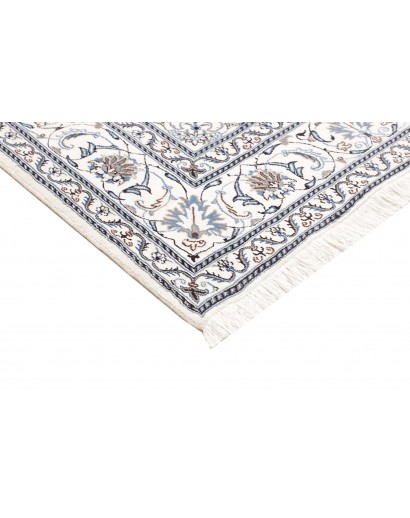 Tappeto Nain Kashmar Persia beige azzurro 194x200