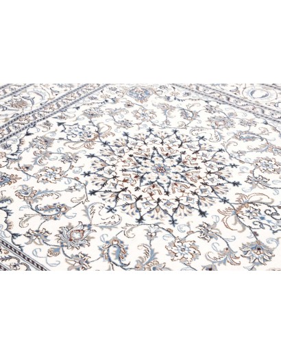 Tappeto Nain Kashmar Persia beige azzurro 194x200
