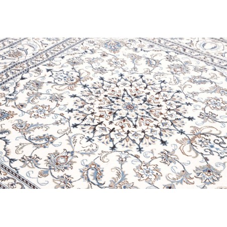 Tappeto Nain Kashmar Persia beige azzurro 194x200