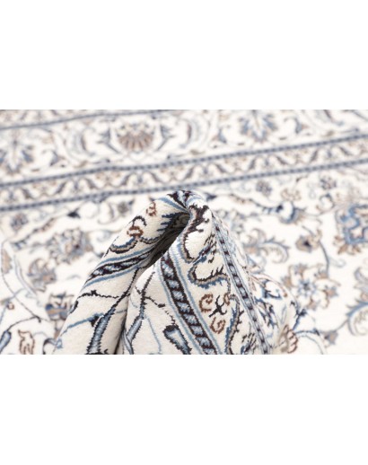 Tappeto Nain Kashmar Persia beige azzurro 194x200