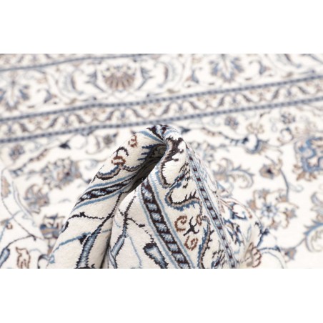 Tappeto Nain Kashmar Persia beige azzurro 194x200