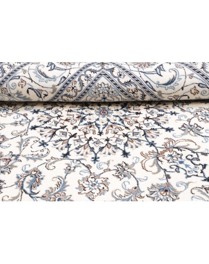 Tappeto Nain Kashmar Persia beige azzurro 194x200