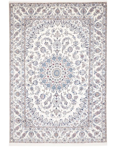 Tappeto Nain Kashmar Persia beige azzurro 245x350