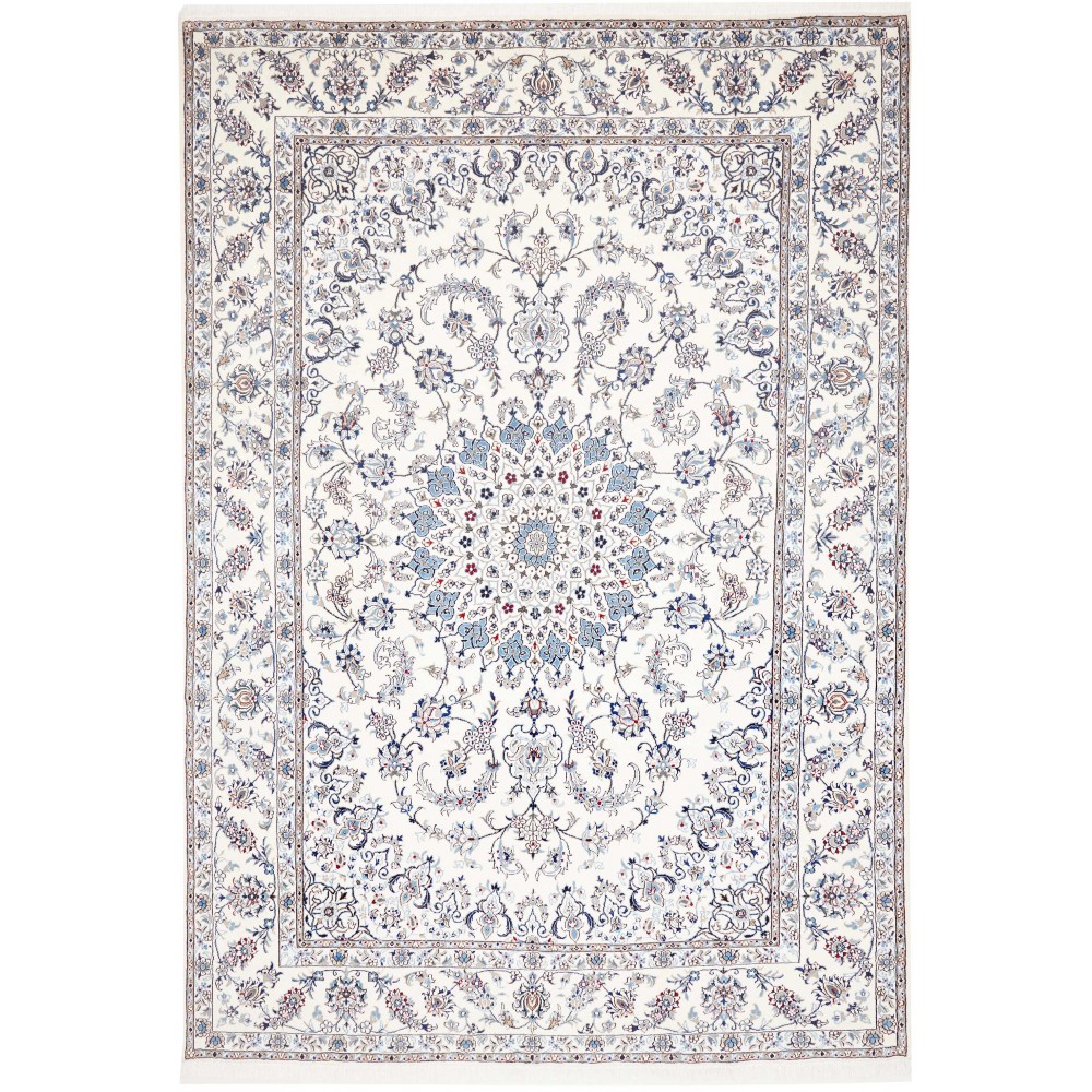 Tappeto Nain Kashmar Persia beige azzurro 245x350