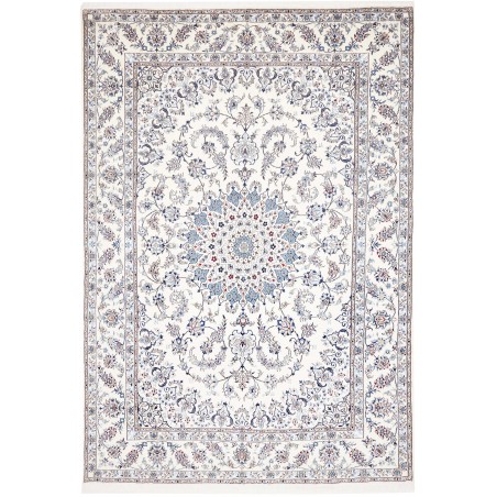 Tappeto Nain Kashmar Persia beige azzurro 245x350