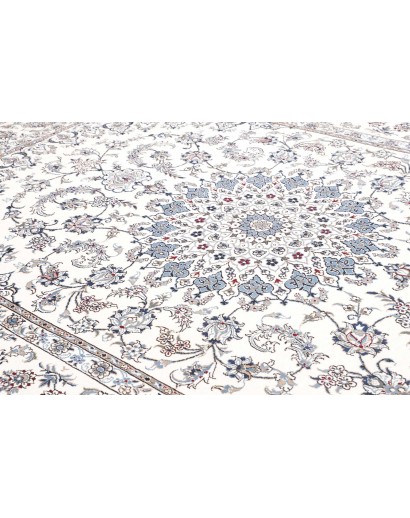 Tappeto Nain Kashmar Persia beige azzurro 245x350