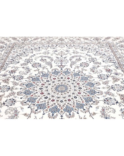 Tappeto Nain Kashmar Persia beige azzurro 245x350