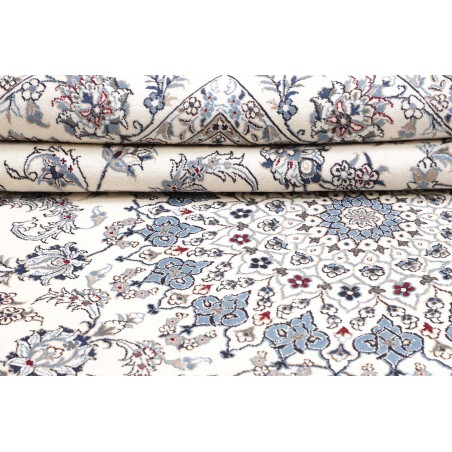 Tappeto Nain Kashmar Persia beige azzurro 245x350