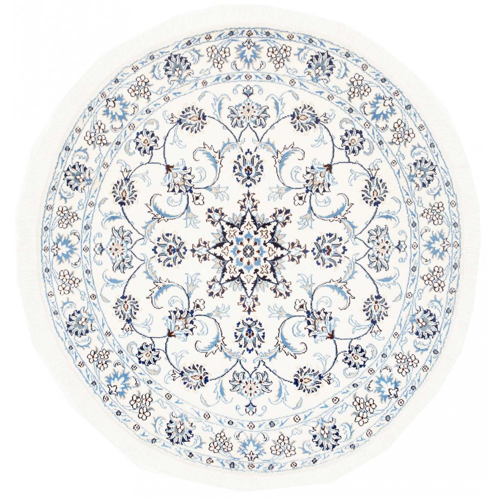 Tappeto Nain Kashmar Persia beige azzurro 145x150