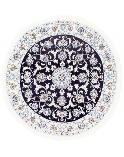 Tappeto Nain Kashmar Persia bianco grigio 140x145