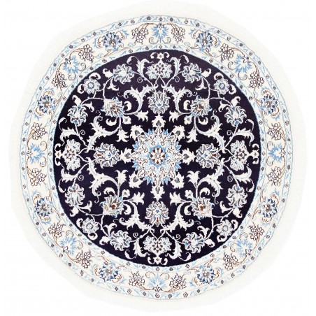 Tappeto Nain Kashmar Persia bianco grigio 140x145