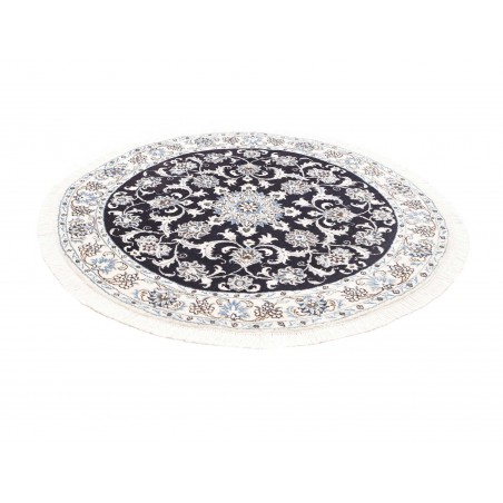 Tappeto Nain Kashmar Persia bianco grigio 140x145