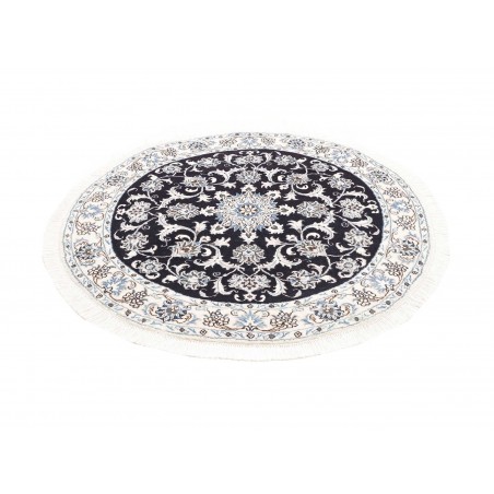 Tappeto Nain Kashmar Persia bianco grigio 140x145