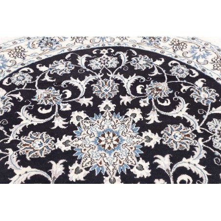 Tappeto Nain Kashmar Persia bianco grigio 140x145