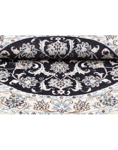 Tappeto Nain Kashmar Persia bianco grigio 140x145