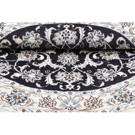 Tappeto Nain Kashmar Persia bianco grigio 140x145