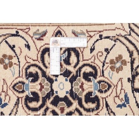 Tappeto Nain Kashmar Persia bianco azzurro 304x398