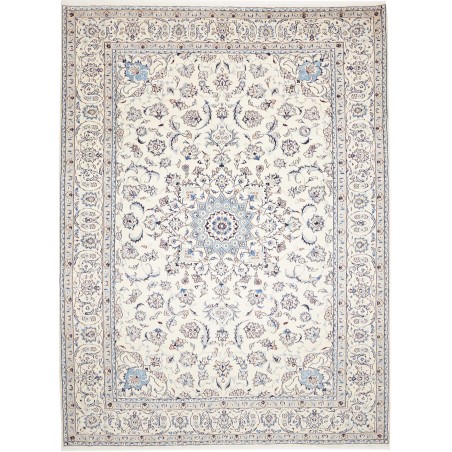 Tappeto Nain Kashmar Persia bianco grigio 286x400
