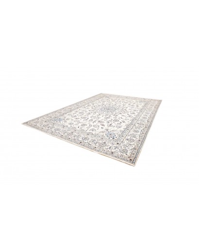 Tappeto Nain Kashmar Persia bianco grigio 286x400