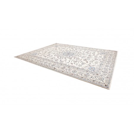 Tappeto Nain Kashmar Persia bianco grigio 286x400